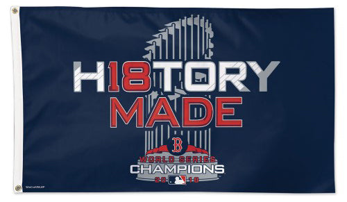 Boston Red Sox "History Made" 2018 World Series Champions Official MLB Baseball DELUXE 3'x5' Team Flag - Wincraft Inc.