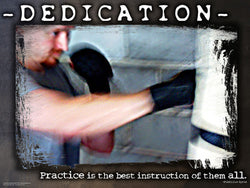 Boxing "Dedication" Motivational Inspirational Poster - Jaguar Inc.