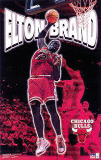 Elton Brand "Rebound" Chicago Bulls NBA Action Poster - Starline 2000