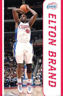 Elton Brand "Action" Los Angeles Clippers NBA Action Poster - Costacos 2007