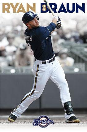 Ryan Braun "Brewer Blast" Milwaukee Brewers MLB Action Poster - Costacos 2013