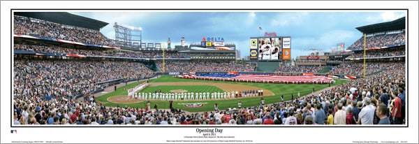 Atlanta Braves "Opening Day" Turner Field Panoramic Poster Print - Everlasting Images