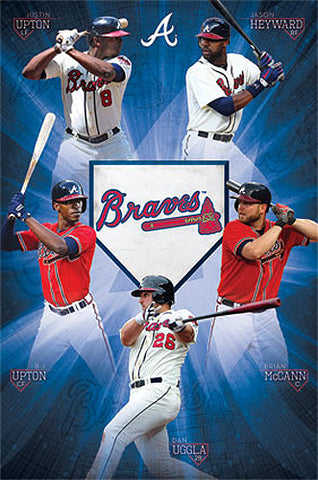 Atlanta Braves "Sluggers" (2013) MLB Baseball Action Poster - Costacos 2013