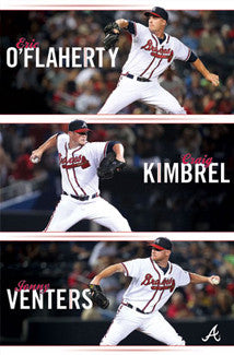 Atlanta Braves "Bullpen Masters" (O'Flaherty, Kimbrel, Venters) Poster - Costacos 2012