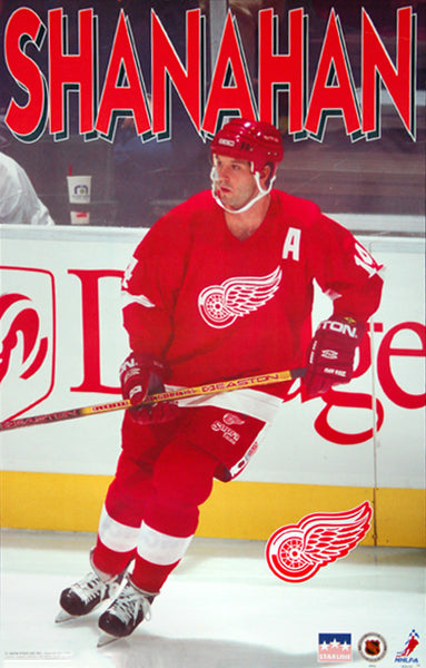 Brendan Shanahan "Action" Detroit Red Wings NHL Hockey Poster - Starline 1997