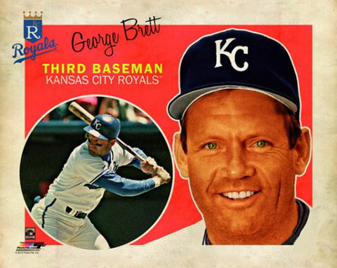 George Brett "Retro SuperCard" Kansas City Royals Premium Poster Print - Photofile 16x20