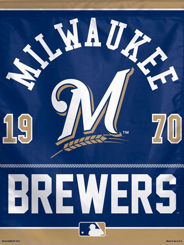 Milwaukee Brewers Baseball 1970 Premium Collector's Wall Banner