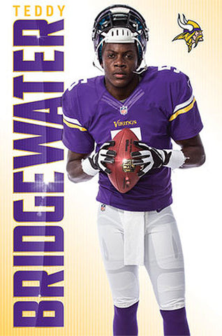 Teddy Bridgewater "Bring It" Minnesota Vikings QB Official NFL Poster - Costacos 2014