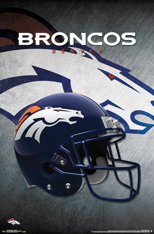 Denver Broncos Official NFL Football Team Helmet Logo Poster - Trends International