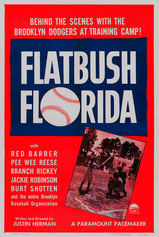 Brooklyn Dodgers "Flatbush Florida" (1950) Baseball Movie Poster Reproduction - Eurographics Inc.