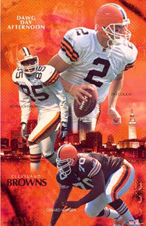 Cleveland Browns "Dawg Day Afternoon" (Couch, Johnson, Warren) Poster - Starline 2002