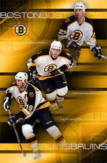 Boston Bruins "Top Line" (Thornton, Samsonov, Murray) Poster - Costacos 2003