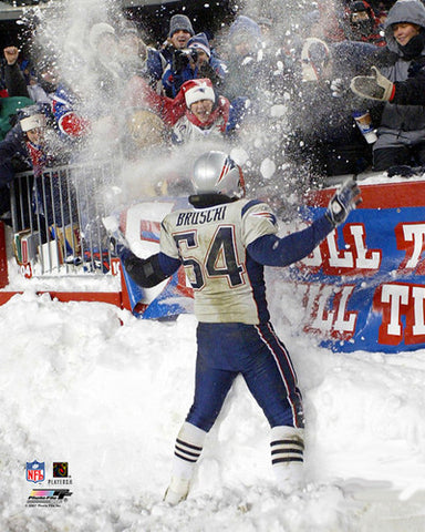 Tedy Bruschi "Snow Bowl 2003" New England Patriots Premium Poster Print - Photofile Inc.