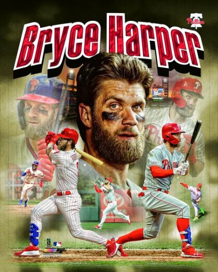 Bryce Harper "Power Profile" Philadelphia Phillies Premium Action Collage MLB Poster Print - Photofile 16x20
