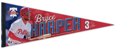 Bryce Harper Philadelphia Phillies MLB Signature Series Premium Felt Commemorative Pennant - Wincraft