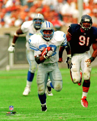 Vintage BARRY SANDERS Detroit Lions Poster Football Print Poster