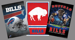 COMBO: Buffalo Bills NFL Football Logo Theme Art 3-Poster Combo Set - Trends International