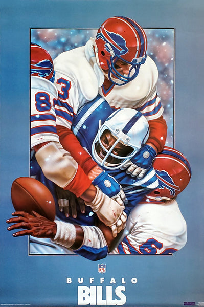 Buffalo Bills 1984 NFL Theme Art Poster by Brown - Pro Sports Inc.