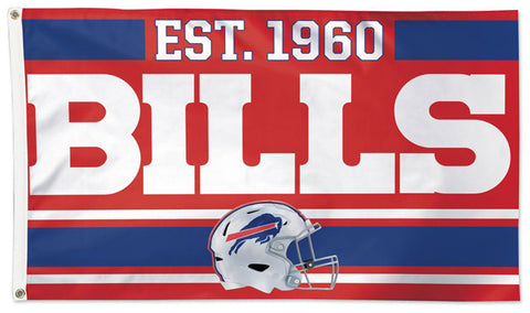 Buffalo Bills "Est. 1960" Official NFL Football 3'x5' DELUXE Team Flag - Wincraft Inc.