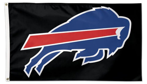 Buffalo Bills "Logo on Black" Official NFL Football 3'x5' DELUXE Team Flag - Wincraft Inc.