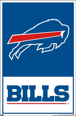Buffalo Bills Official NFL Football Team Logo and Wordmark Poster - Costacos Sports