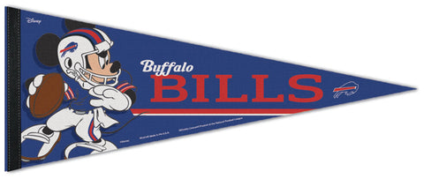 Buffalo Bills "Mickey QB Gunslinger" Official NFL/Disney Premium Felt Pennant - Wincraft Inc.