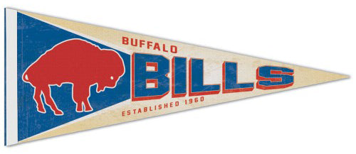 Buffalo Bills NFL Retro 1970-73 Style Premium Felt Collector's Pennant - Wincraft Inc.