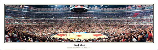 Chicago Bulls United Center Playoff Game Night Panoramic Poster Print - Everlasting Images