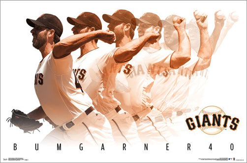 Madison Bumgarner San Francisco Giants Multi-Exposure Pitching Action POSTER - Trends 2017