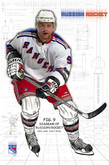 Pavel Bure "Russian Rocket 2003" New York Rangers Poster - Costacos Sports