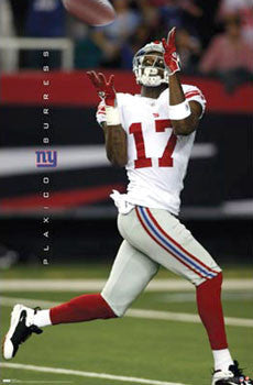 Plaxico Burress "Haulin' In" New York Giants NFL Action Poster - Costacos 2008