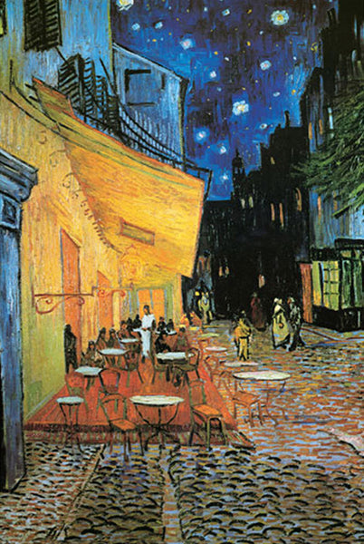 The Cafe Terrace at Night (1888) by Vincent Van Gogh 24x36 Poster Print - Eurographics