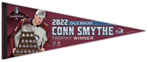 Cale Makar Colorado Avalanche 2022 Stanley Cup Playoffs Conn Smythe MVP Winner Premium Felt Pennant