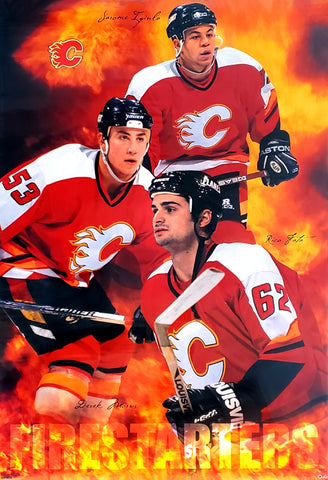 Calgary Flames "Firestarters" Poster (Jarome Iginla, Derek Morris, Rico Fata) - Costacos 1998