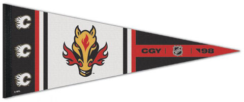 Calgary Flames "CGY '98" NHL Hockey Reverse-Retro-Style Premium Felt Collector's Pennant - Wincraft