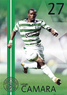 Henri Camara "Action" Glasgow Celtic FC Poster - GB 2004