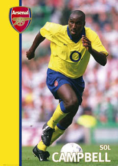 Sol Campbell "Road Warrior" Arsenal FC Poster - GB 2004