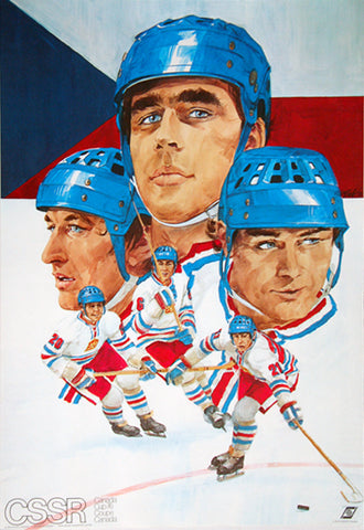 Team Czechoslovakia CSSR Canada Cup 1976 Hockey Poster - Worldsport Properties