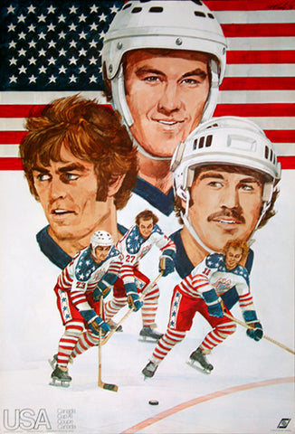 Team USA Hockey Canada Cup 1976 Official Team Poster - Worldsport Properties Ltd.