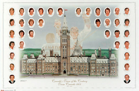 Team Canada 1972 "Canada's Team of the Century" Summit Series Roster Poster - Heritage Hockey