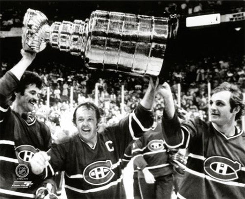 Montreal Canadiens "Raise The Cup 1978" (Robinson, Cournoyer, Lafleur) Premium Poster Print
