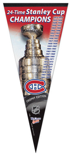 Montreal Canadiens 24-Time Stanley Cup Champions EXTRA-LARGE Premium Pennant