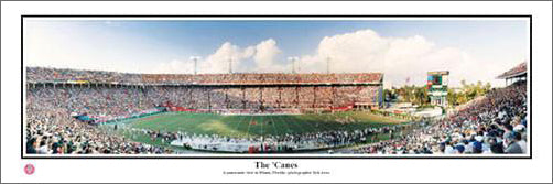 Orange Bowl Miami "The Canes" Miami Hurricanes Panoramic Poster Print - Everlasting Images