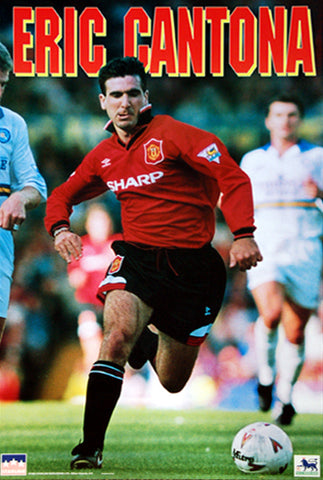 Eric Cantona "Action" Manchester United FC Soccer Action Poster - Starline 1995