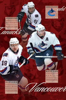 Vancouver Canucks "Triple Action" Poster (Jovanovski, Morrison, Naslund) - Costacos 2005