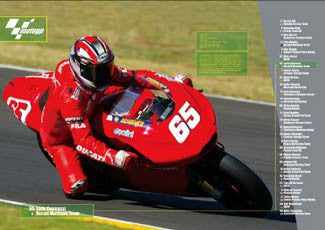 Loris Capirossi "Ducati 2003" MotoGP Motorcycle Racing Action Poster - Pyramid Posters