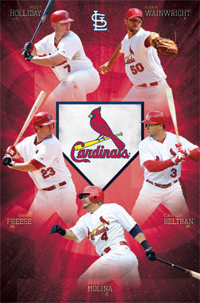 St. Louis Cardinals "Superstars" MLB Action Poster - Costacos Sports 2013