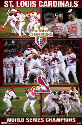 St. Louis Cardinals 2011 World Series Champions "Celebration" Poster - Costacos Sports