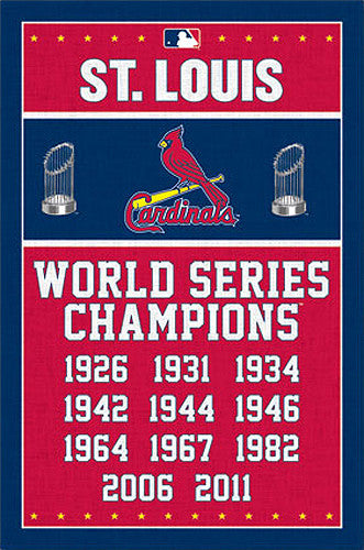 St. Louis Cardinals 11-Time World Series Champions Commemorative Wall Poster - Costacos