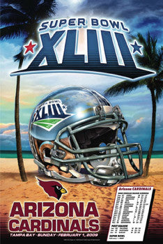 Arizona Cardinals "Super Season" Super Bowl XLIII Commemorative Poster - Action Images 2009